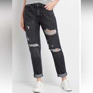 KanCan Estilo Distressed Skinny High Rise Black Jeans